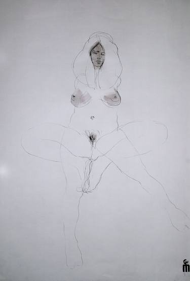 Original Figurative Erotic Drawings by Michael Lentz
