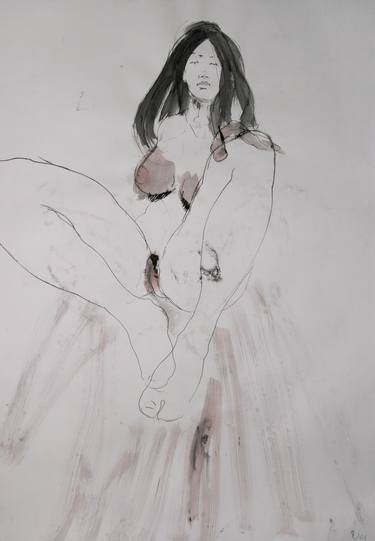 Original Figurative Erotic Drawings by Michael Lentz