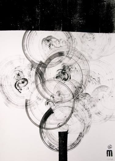 Original Abstract Expressionism Abstract Drawings by Michael Lentz