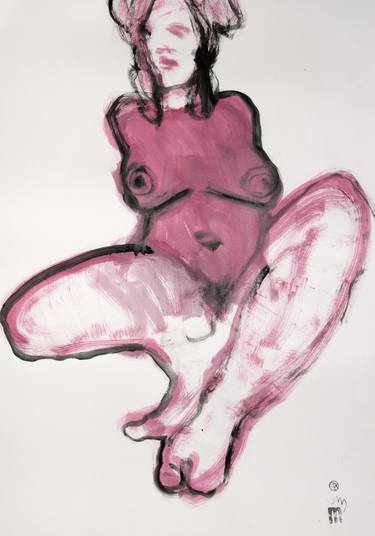 Original Figurative Body Drawings by Michael Lentz