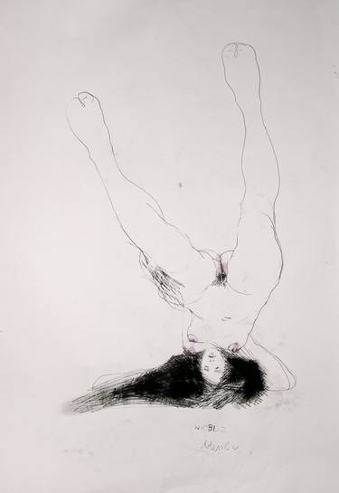 Original Figurative Body Drawings by Michael Lentz