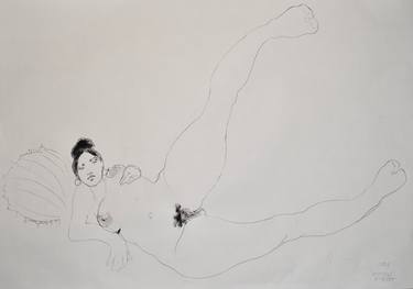 Original Figurative Body Drawings by Michael Lentz