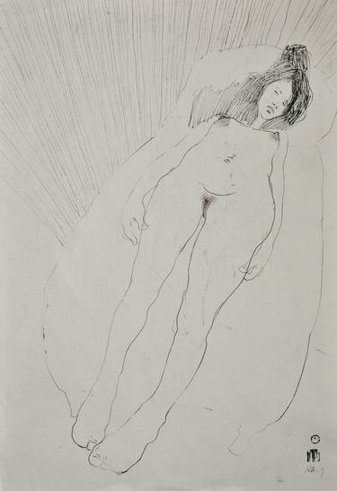 Original Fine Art Nude Drawings by Michael Lentz