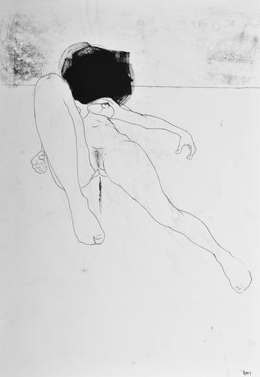 Original Figurative Nude Drawings by Michael Lentz