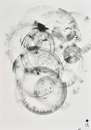 Original Abstract Expressionism Abstract Drawings by Michael Lentz