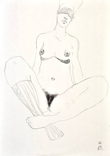 Print of Fine Art Nude Drawings by Michael Lentz