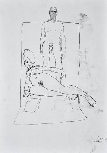 Print of Nude Drawings by Michael Lentz