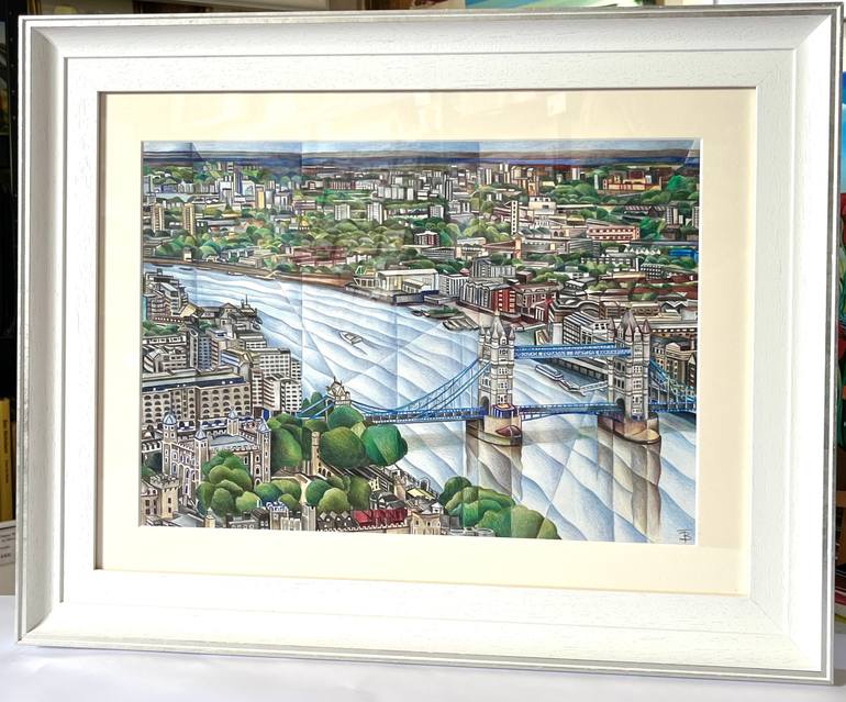 Original Art Deco Architecture Drawing by Tiffany Budd