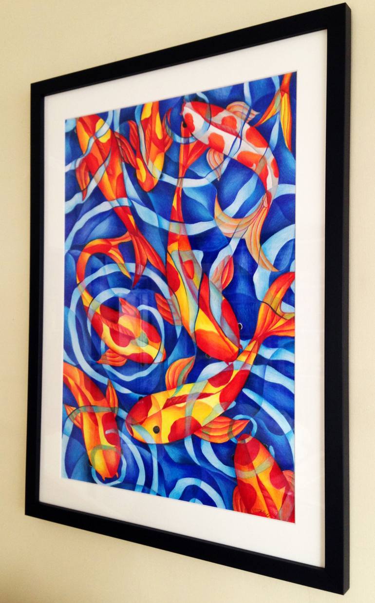 Original futurism Abstract Drawing by Tiffany Budd