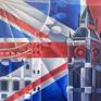 Painted in Tiffany's unique Fractured style, this is a dyptch of the union jack flag with iconic buildings superimposed on it.
You get two paintings both 51cm x 51cm in size, work fitted together, or framed separatley.
Comes unframed and on MDF, varnished.
