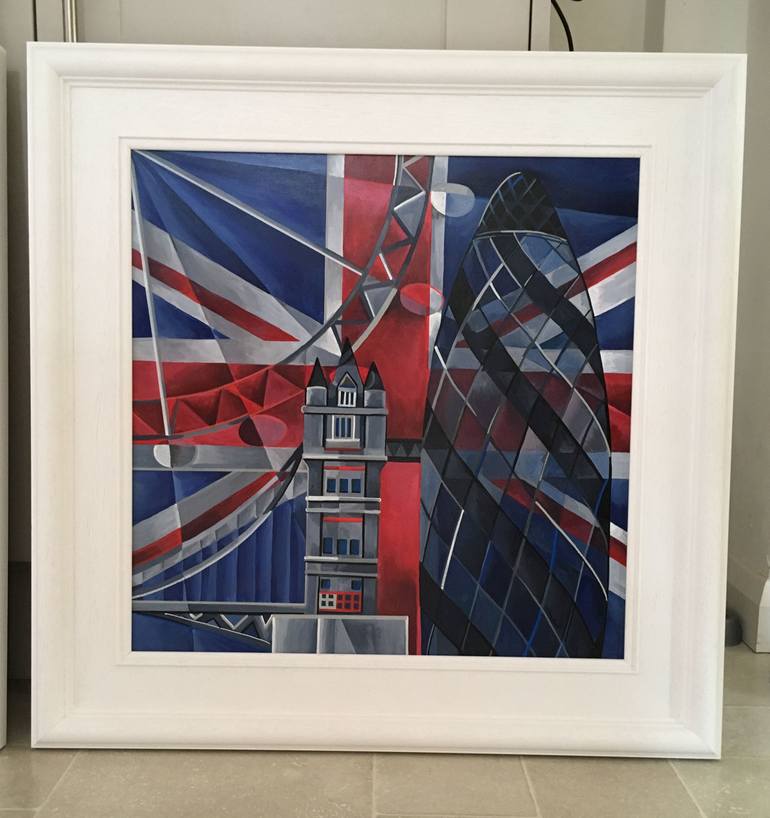 Original Art Deco Architecture Painting by Tiffany Budd