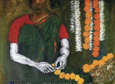 Print of Women Paintings by PRABHAKARA KOTESHWARA