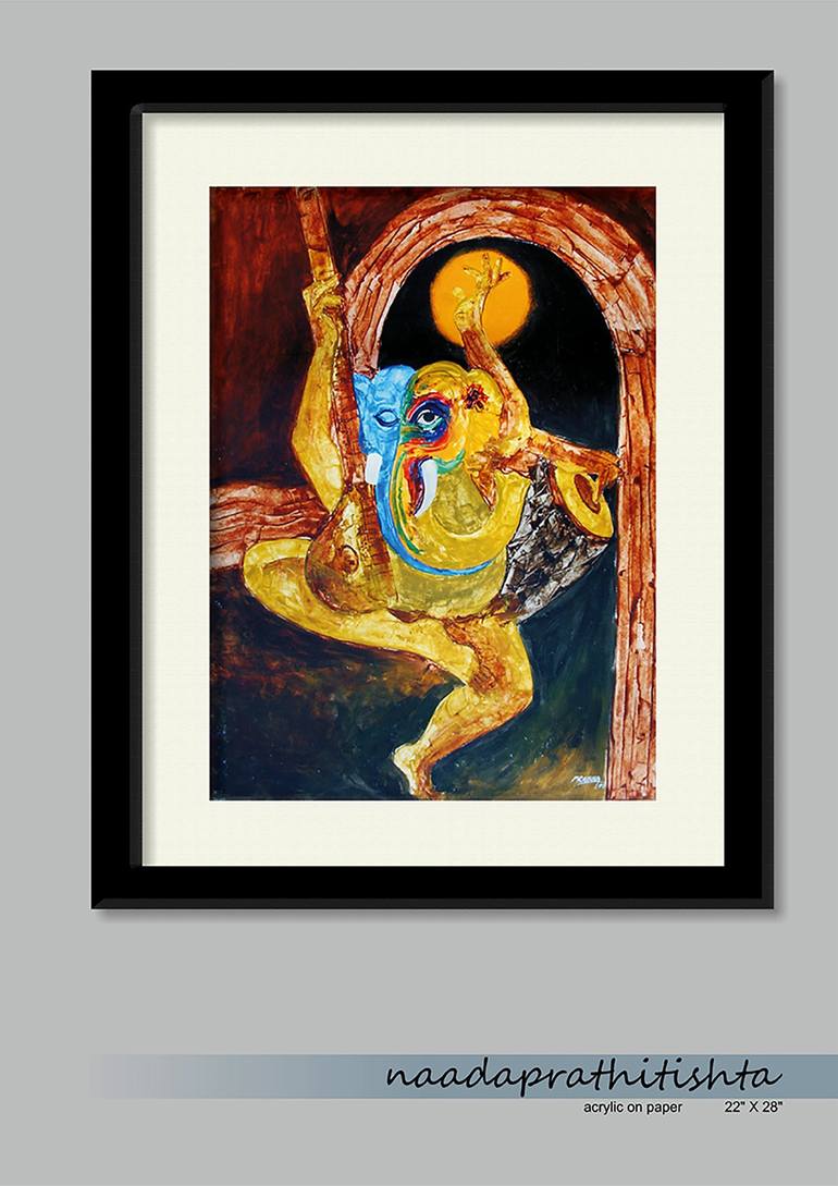 Original Expressionism Classical Mythology Painting by PRABHAKARA KOTESHWARA