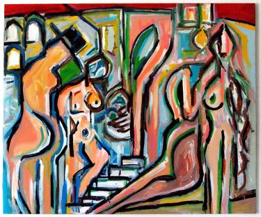 Print of Abstract People Paintings by Luigi Magliulo