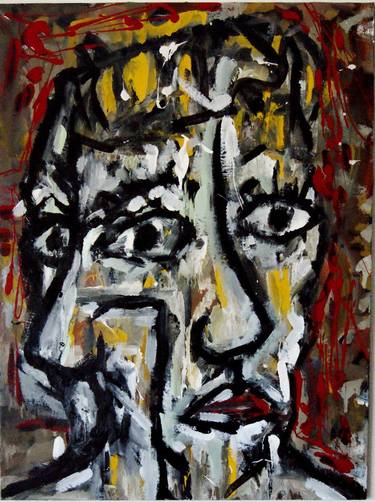 Original Abstract Expressionism Men Paintings by Luigi Magliulo