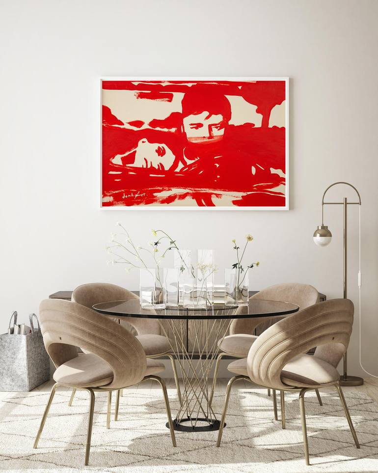 Original Pop Art Love Painting by Official Donhofer
