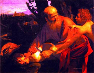 Sacrifice of Isaac Caravaggio by Lorenz Guss thumb