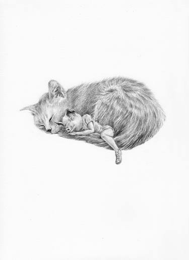 Print of Cats Drawings by Seunghwui Koo