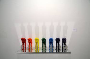 Original Pop Art People Sculpture by Seunghwui Koo