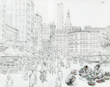 Print of Pop Art Cities Drawings by Seunghwui Koo