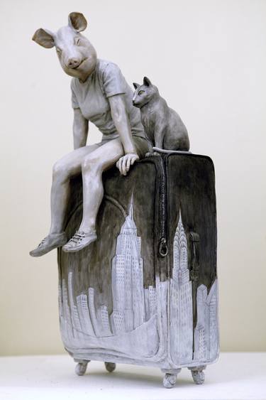 Original Figurative Cities Sculpture by Seunghwui Koo