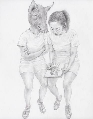 Print of Figurative Portrait Drawings by Seunghwui Koo