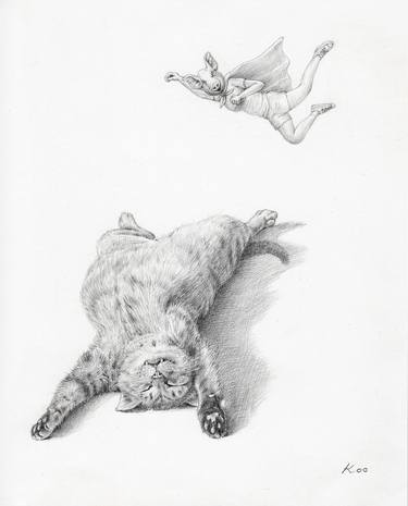 Print of Cats Drawings by Seunghwui Koo