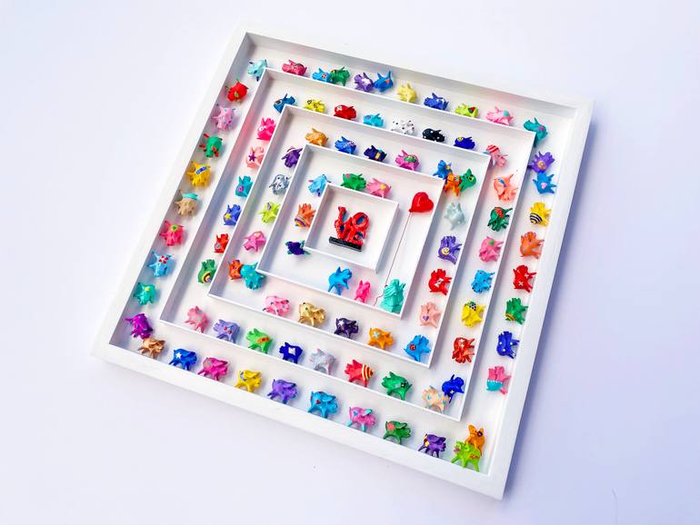 Original Art Deco Love Sculpture by Seunghwui Koo