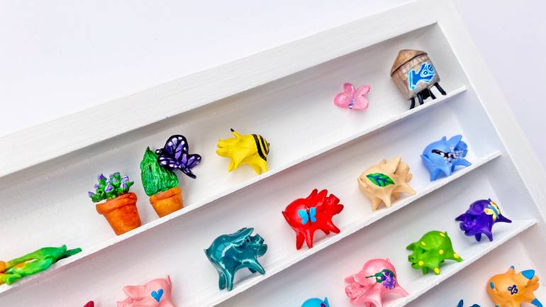 Original Art Deco Animal Sculpture by Seunghwui Koo