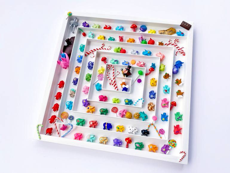 Original Art Deco Humor Sculpture by Seunghwui Koo