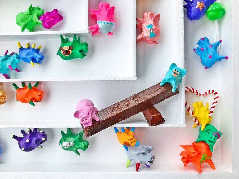 Original Art Deco Animal Sculpture by Seunghwui Koo