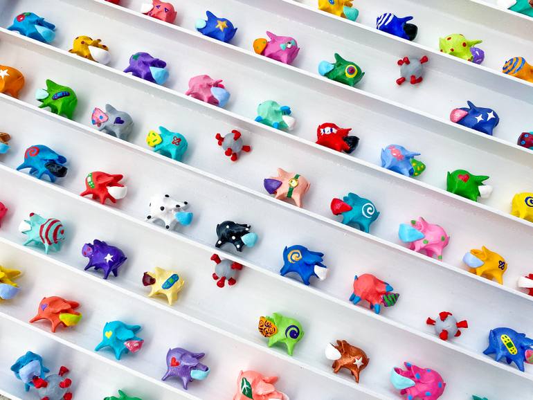 Original Art Deco Animal Sculpture by Seunghwui Koo