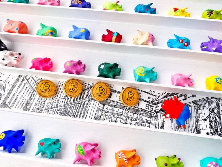 Original Art Deco Cities Sculpture by Seunghwui Koo