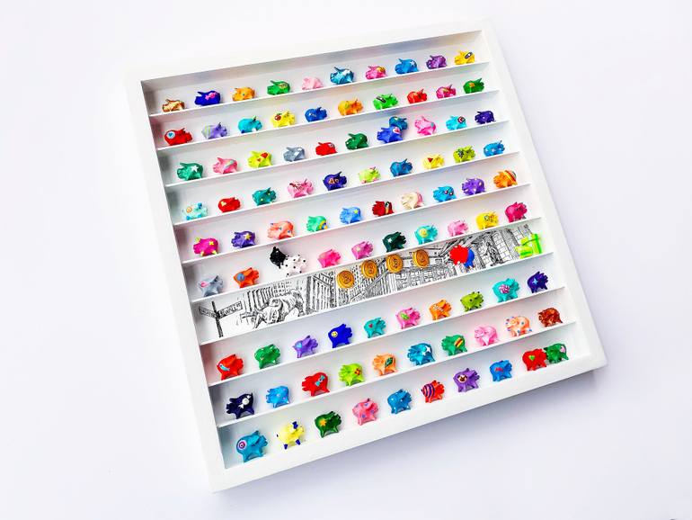 Original Art Deco Cities Sculpture by Seunghwui Koo