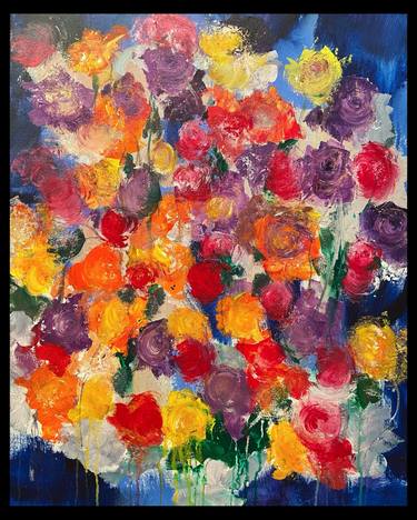 Original Abstract Floral Paintings by Rick Storey