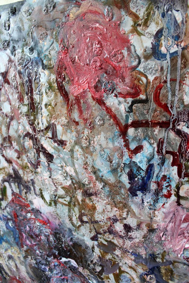 Original Abstract Expressionism Floral Painting by Marina Nelson