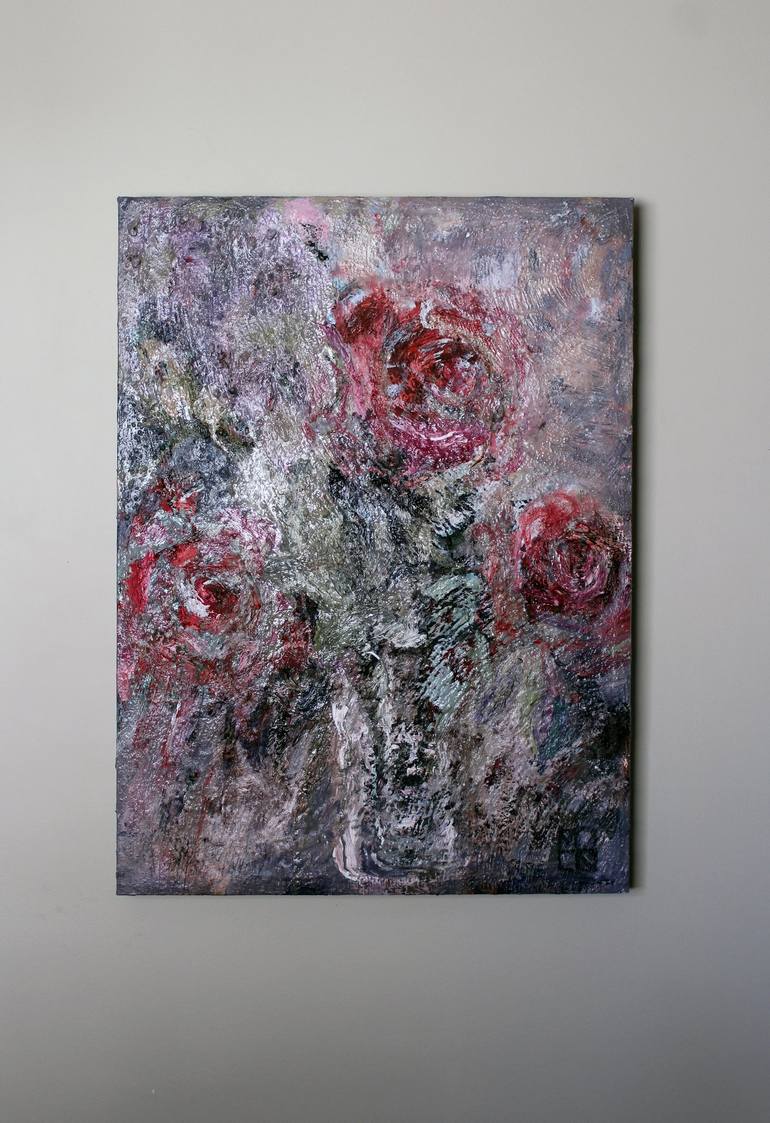 Original Abstract Floral Painting by Marina Nelson