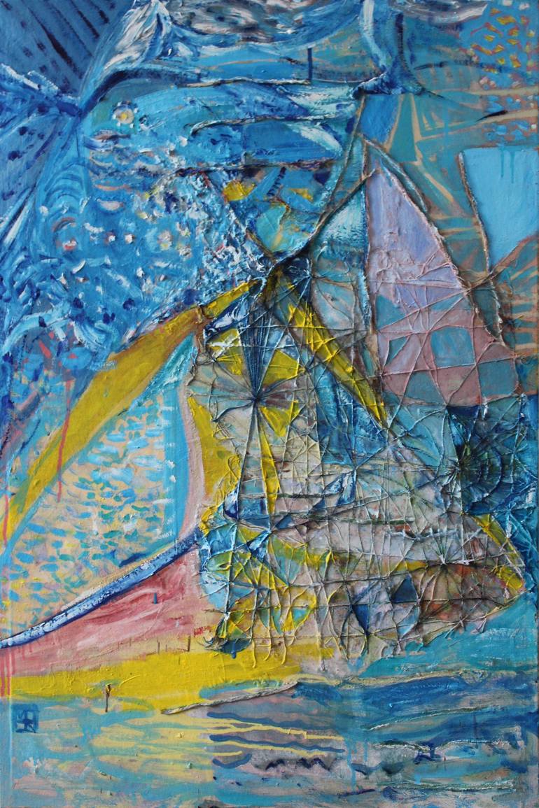 Print of Abstract Expressionism Seascape Paintings by Marina Nelson