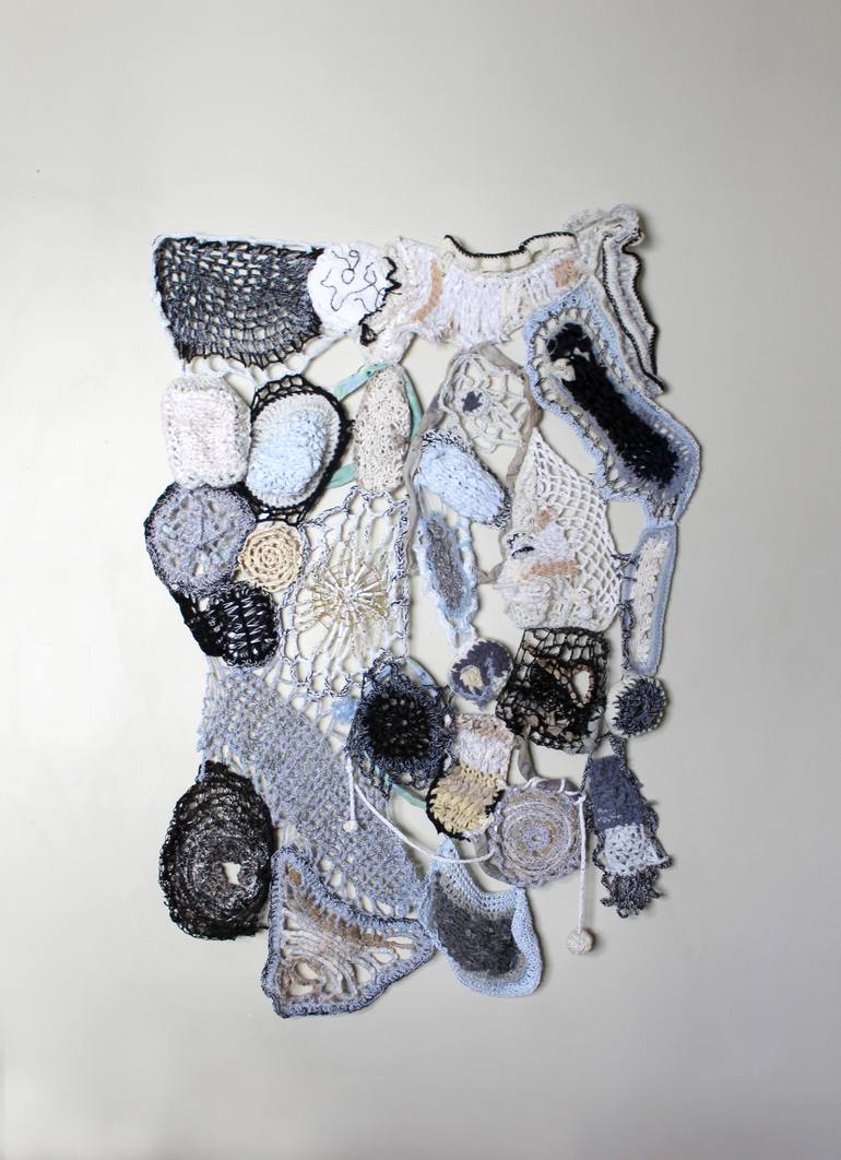 Original Black & White Abstract Sculpture by Marina Nelson