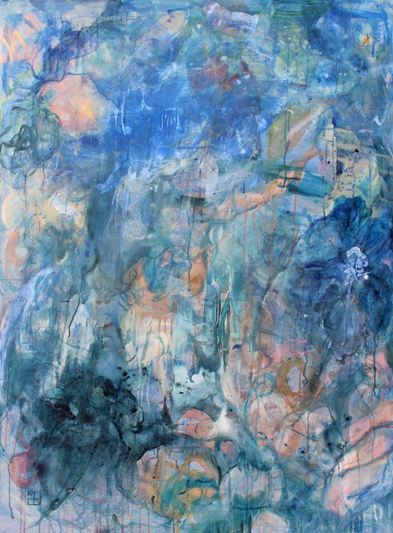 Original Abstract Botanic Painting by Marina Nelson