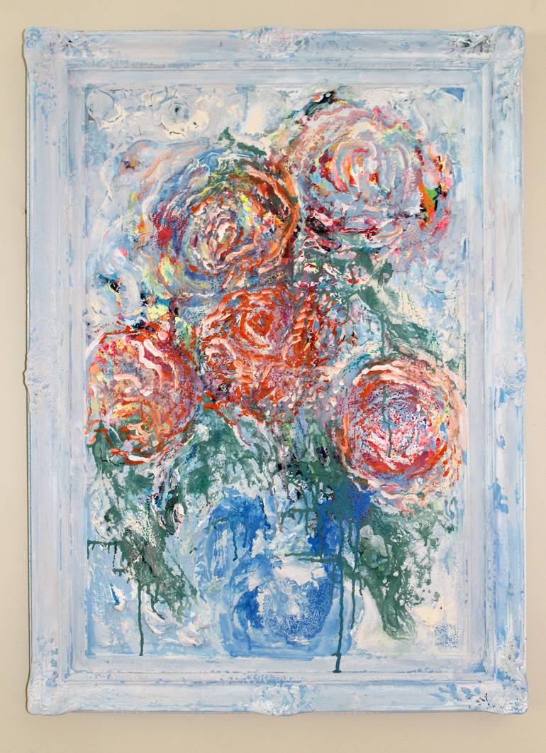 Original Floral Painting by Marina Nelson | Abstract Expressionism Art on Canvas | Bouquet of Flowers