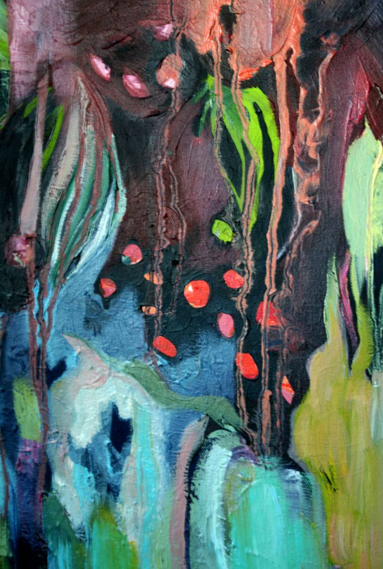 Night Garden Painting by Marina Nelson | Saatchi Art