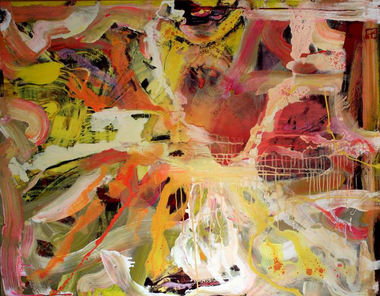 Original Abstract Expressionism Love Painting by Marina Nelson