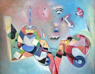 Original Cubism Love Paintings by Marina Nelson