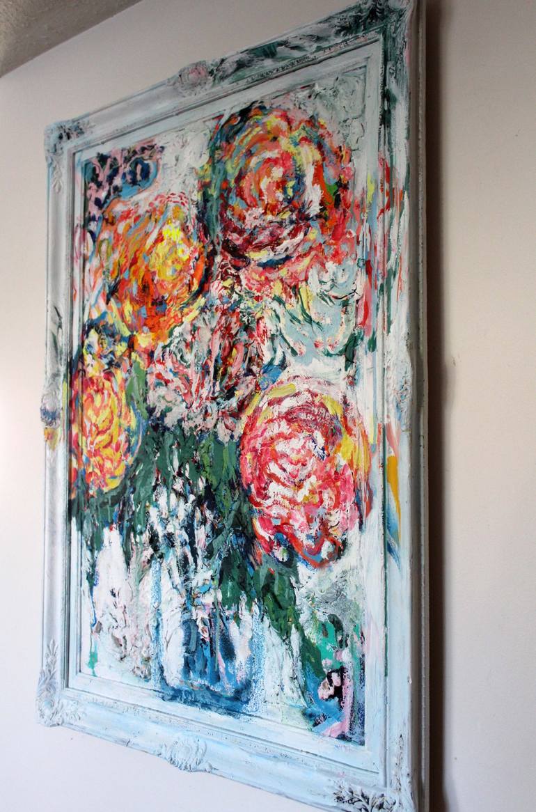 Original Abstract Floral Painting by Marina Nelson