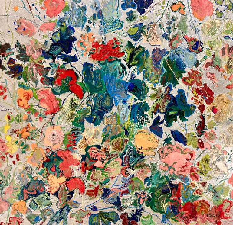 Original Botanic Painting by Todd Clark | Impressionism Art on Canvas | Wish You Were Here