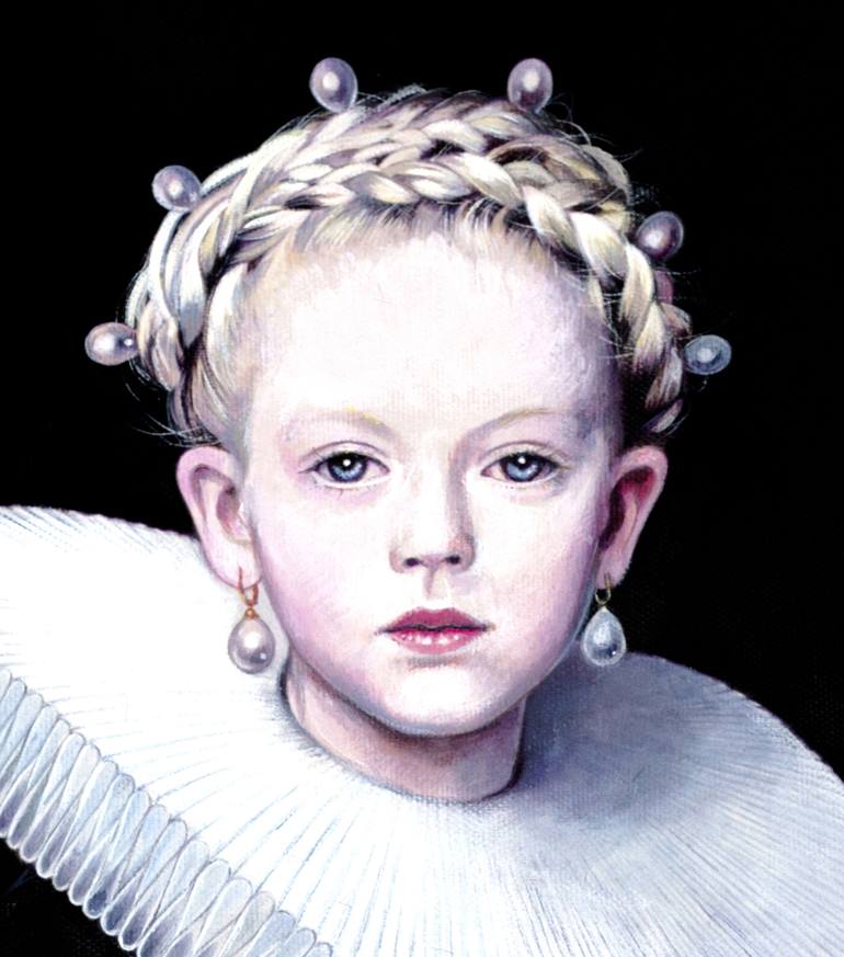 Original Realism People Painting by Titti Garelli