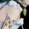 the white mice and the tattoo of a butterfly. 