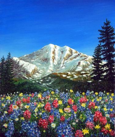 Mountain above a meadow thumb