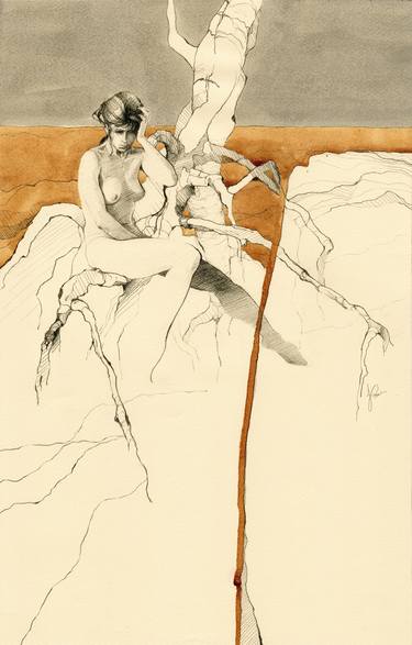 Print of Figurative Nude Drawings by Jacqueline Gomez